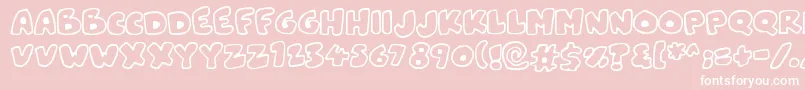 Snowblobs Font – White Fonts on Pink Background