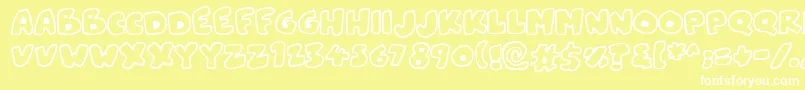 Snowblobs Font – White Fonts on Yellow Background