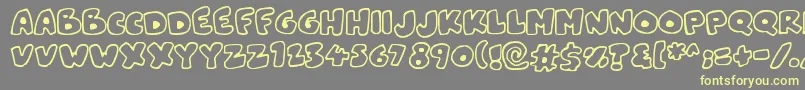 Snowblobs Font – Yellow Fonts on Gray Background