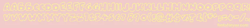 Snowblobs Font – Yellow Fonts on Pink Background