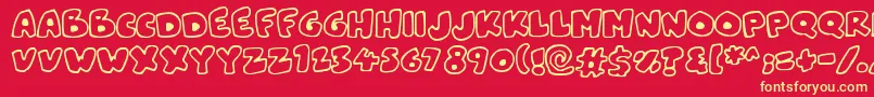 Snowblobs Font – Yellow Fonts on Red Background