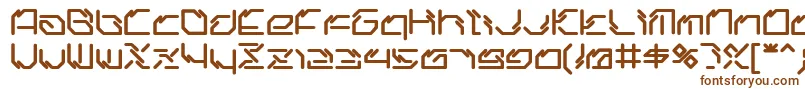 Ltr06.Artcore-fontti – ruskeat fontit valkoisella taustalla