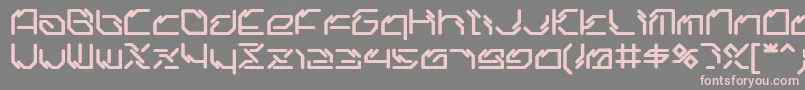 フォントLtr06.Artcore – 灰色の背景にピンクのフォント