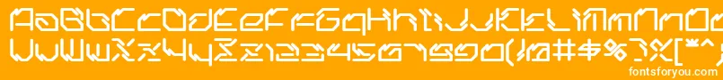 Ltr06.Artcore Font – White Fonts on Orange Background