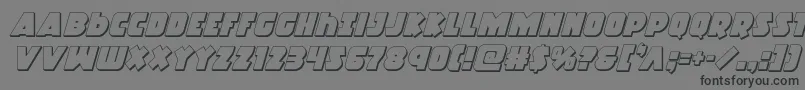Racketsquad3Dital Font – Black Fonts on Gray Background