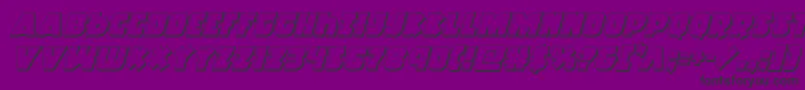 Racketsquad3Dital Font – Black Fonts on Purple Background