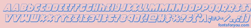 Racketsquad3Dital Font – Blue Fonts on Pink Background