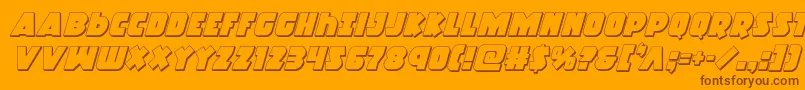 Racketsquad3Dital Font – Brown Fonts on Orange Background