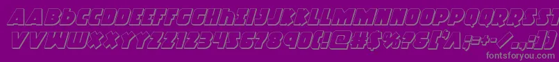 Racketsquad3Dital Font – Gray Fonts on Purple Background