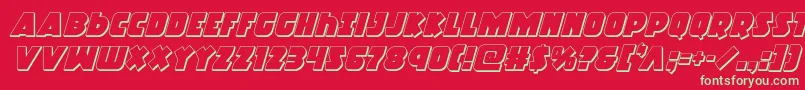 Racketsquad3Dital Font – Green Fonts on Red Background