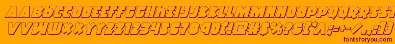 Racketsquad3Dital Font – Purple Fonts on Orange Background