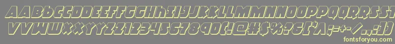 Racketsquad3Dital Font – Yellow Fonts on Gray Background