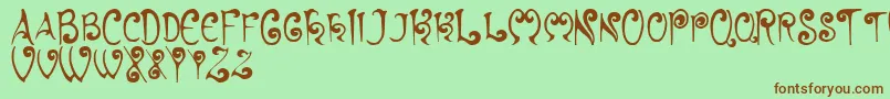 Шрифт Hyacinth – коричневые шрифты на зелёном фоне