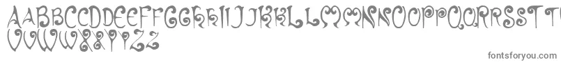 フォントHyacinth – 白い背景に灰色の文字