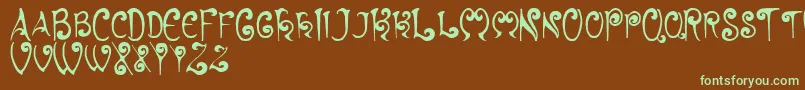 Hyacinth Font – Green Fonts on Brown Background