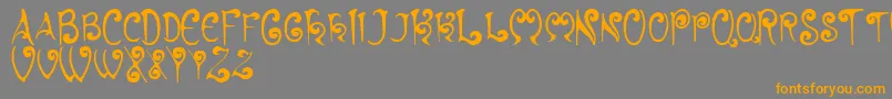 Hyacinth Font – Orange Fonts on Gray Background