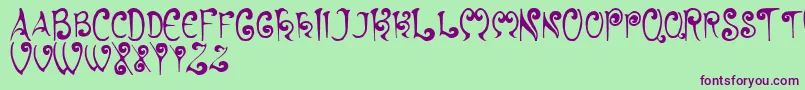Hyacinth Font – Purple Fonts on Green Background