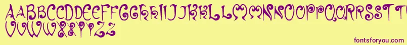 Hyacinth Font – Purple Fonts on Yellow Background