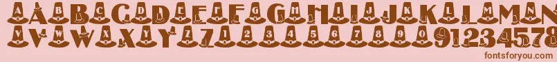 LmsPuritanPartyHats Font – Brown Fonts on Pink Background