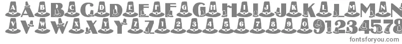 LmsPuritanPartyHats Font – Gray Fonts on White Background