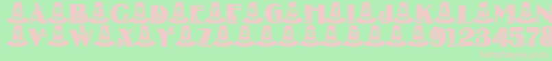 LmsPuritanPartyHats Font – Pink Fonts on Green Background