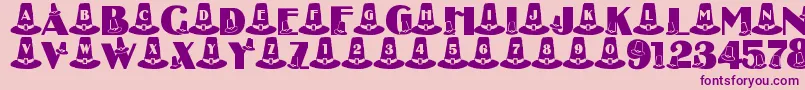 LmsPuritanPartyHats Font – Purple Fonts on Pink Background