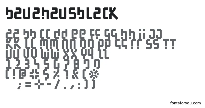 A fonte BauahausBlack – alfabeto, números, caracteres especiais
