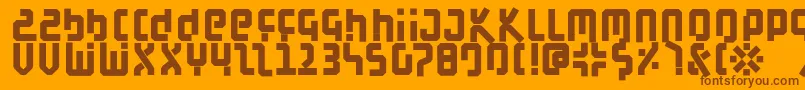 BauahausBlack-Schriftart – Braune Schriften auf orangefarbenem Hintergrund
