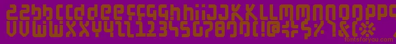 BauahausBlack Font – Brown Fonts on Purple Background