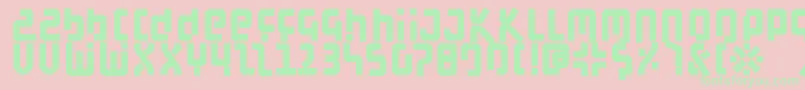 BauahausBlack Font – Green Fonts on Pink Background