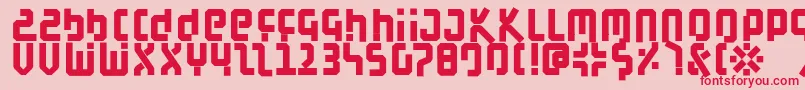 フォントBauahausBlack – ピンクの背景に赤い文字