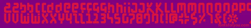 BauahausBlack Font – Red Fonts on Purple Background