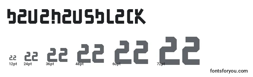 BauahausBlack Font Sizes