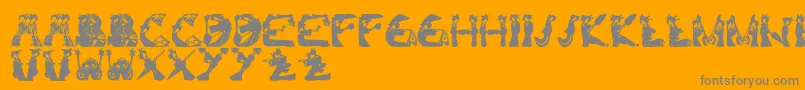 KamiGeishaFont Font – Gray Fonts on Orange Background