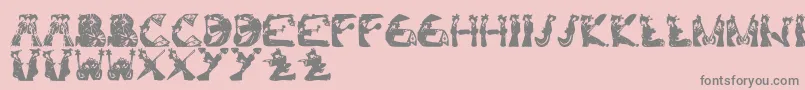 KamiGeishaFont Font – Gray Fonts on Pink Background