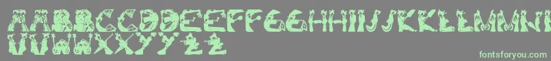 KamiGeishaFont Font – Green Fonts on Gray Background