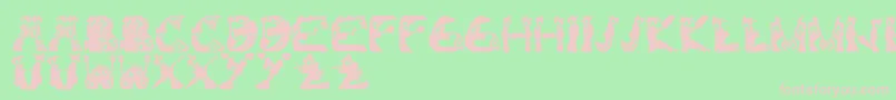 KamiGeishaFont Font – Pink Fonts on Green Background