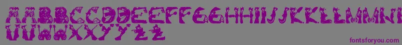 KamiGeishaFont Font – Purple Fonts on Gray Background