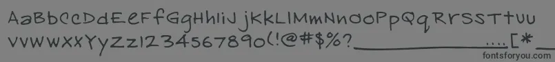 EasthandFont Font – Black Fonts on Gray Background