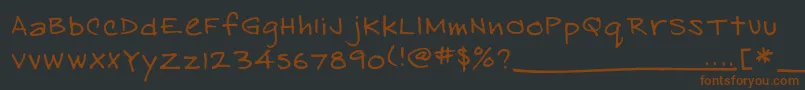 fuente EasthandFont – Fuentes Marrones Sobre Fondo Negro