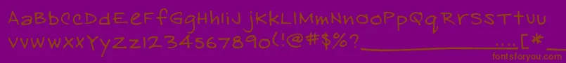 EasthandFont Font – Brown Fonts on Purple Background