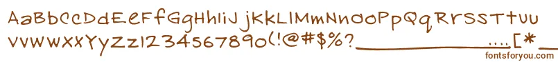 EasthandFont Font – Brown Fonts on White Background