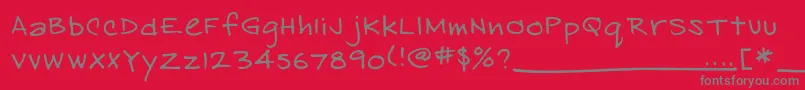 EasthandFont Font – Gray Fonts on Red Background