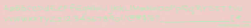 EasthandFont Font – Green Fonts on Pink Background