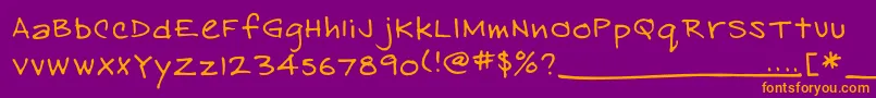 EasthandFont Font – Orange Fonts on Purple Background