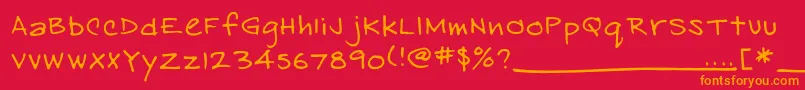 EasthandFont Font – Orange Fonts on Red Background