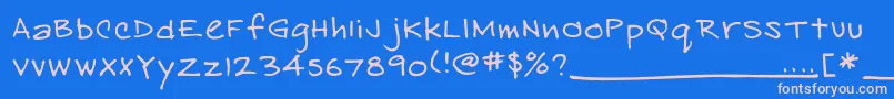 EasthandFont Font – Pink Fonts on Blue Background