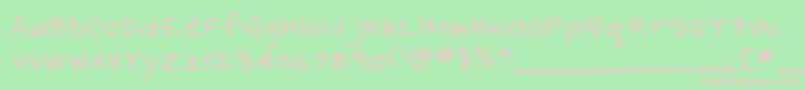 EasthandFont Font – Pink Fonts on Green Background