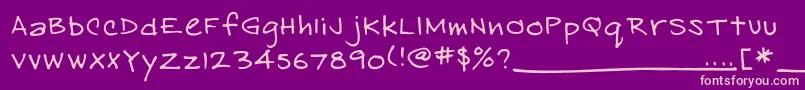 EasthandFont Font – Pink Fonts on Purple Background