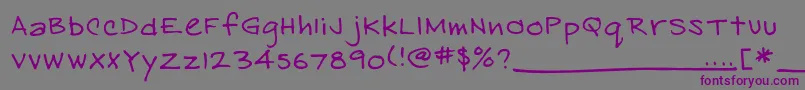 EasthandFont Font – Purple Fonts on Gray Background